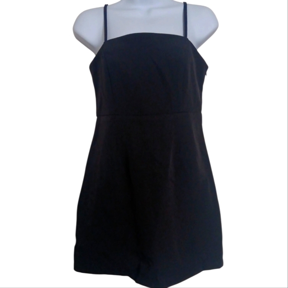 Dazy Little Black Dress Smocked Back Spaghetti Strap Mini Length Size Medium - Picture 1 of 6